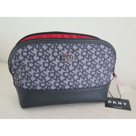 DKNY Black Signature Cosmetic Dome Bag - Picture 8 of 9